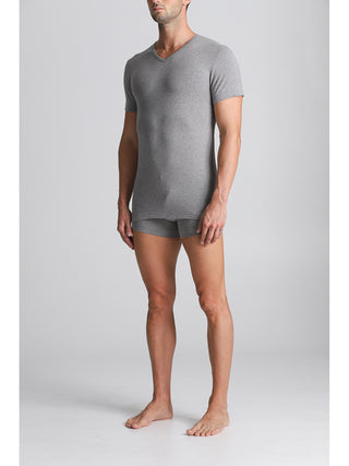 Maglietta collo v in caldo cotone elasticizzato Alpina