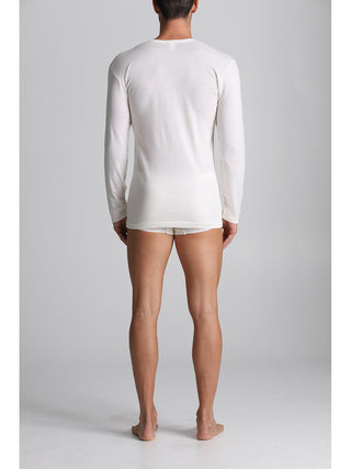 Maglietta manica lunga in lana e cotone Alpina