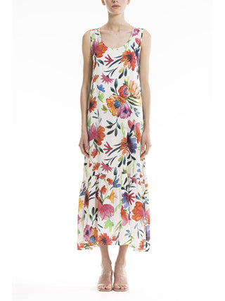 Abito lungo spallina larga Fiore Alpina