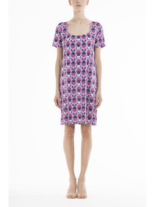 Abito elasticizzato a mezza manica Fiore Rosa Alpina