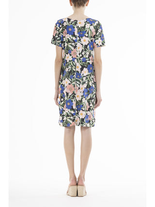 Abito elasticizzato a mezza manica Botanic Alpina