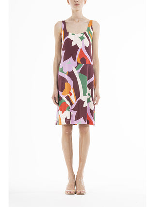 Abito elasticizzato con spallina stretta Multicolor Alpina