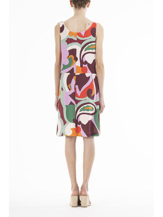 Abito elasticizzato con spallina stretta Multicolor Alpina