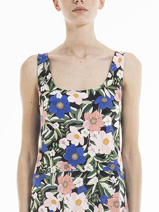 Abito elasticizzato con spallina stretta Botanic Alpina