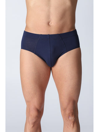 Slip Bi-Pack in cotone elasticizzato Blu Alpina