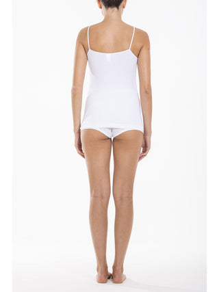 Canotta Con Delicato Pizzo Macrame