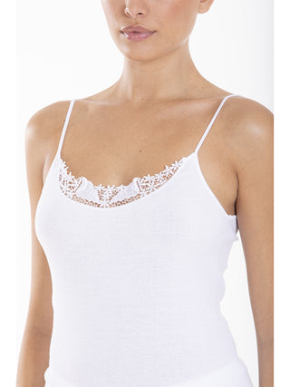 Canotta Con Elegante Applicazione In Macrame'