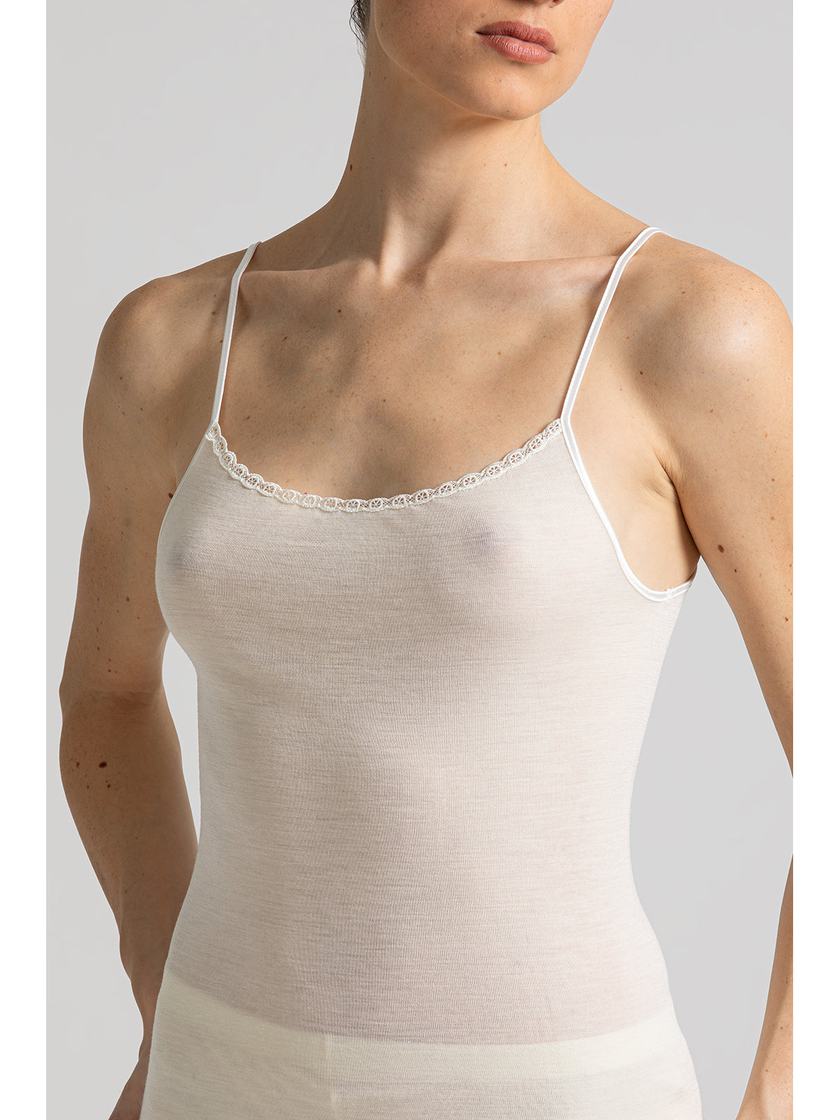 Top in pregiata lana e seta