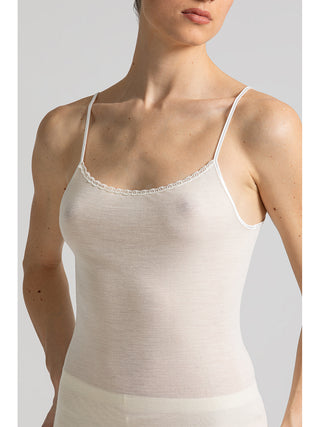 Top in pregiata lana e seta