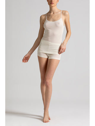 Top in pregiata lana e seta