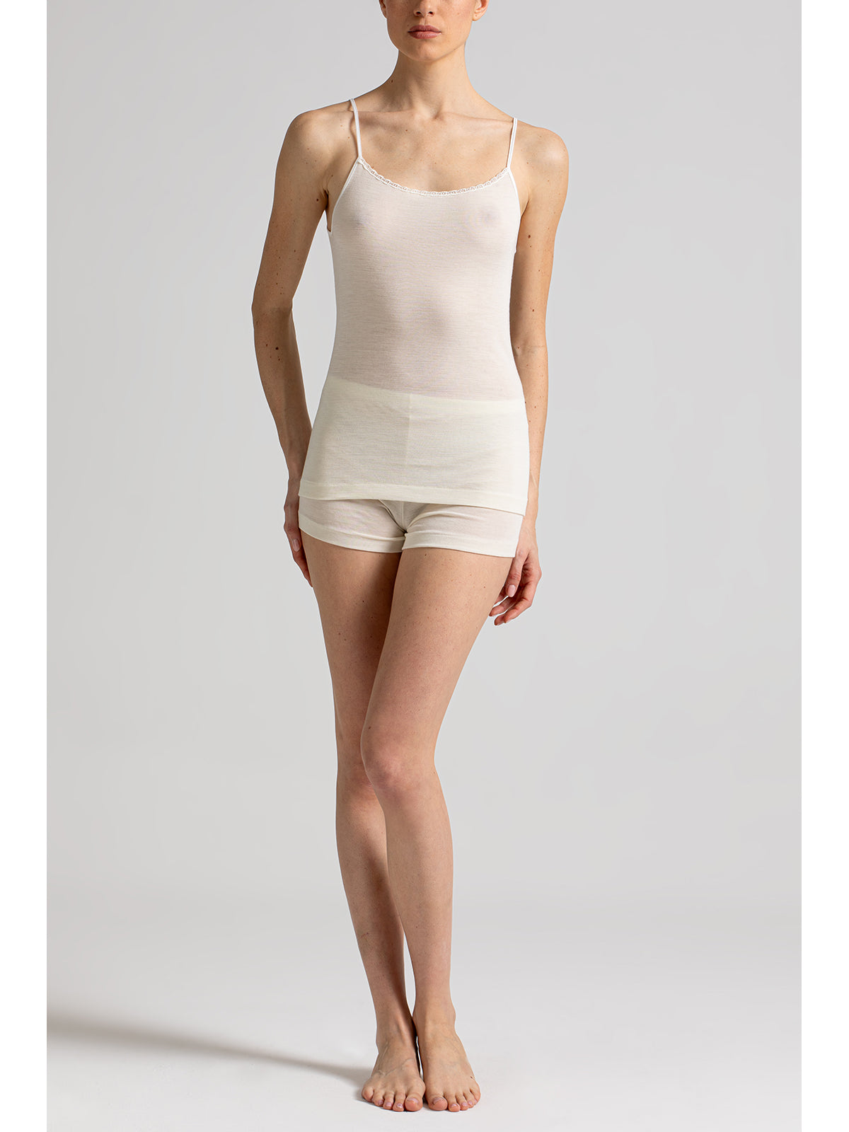 Top in pregiata lana e seta