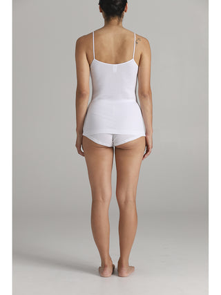 Canotta donna con delicato pizzo macrame