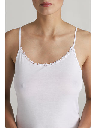 Pregiata canotta donna spallina a top in filoscozia certificato®
