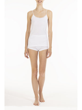 Canotta top con pizzo elastico annbianco Alpina
