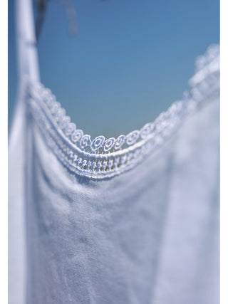 Canotta top in puro cotone filoscozia certificato Bianc Alpina