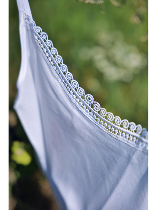 Canotta top in puro cotone filoscozia certificato Bianc Alpina