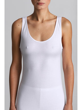 Canotta spallina stretta in puro cotone Alpina