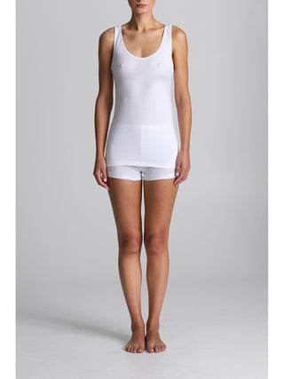 Canotta spallina stretta in puro cotone Alpina