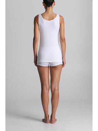 Canotta spallina stretta in puro cotone Alpina