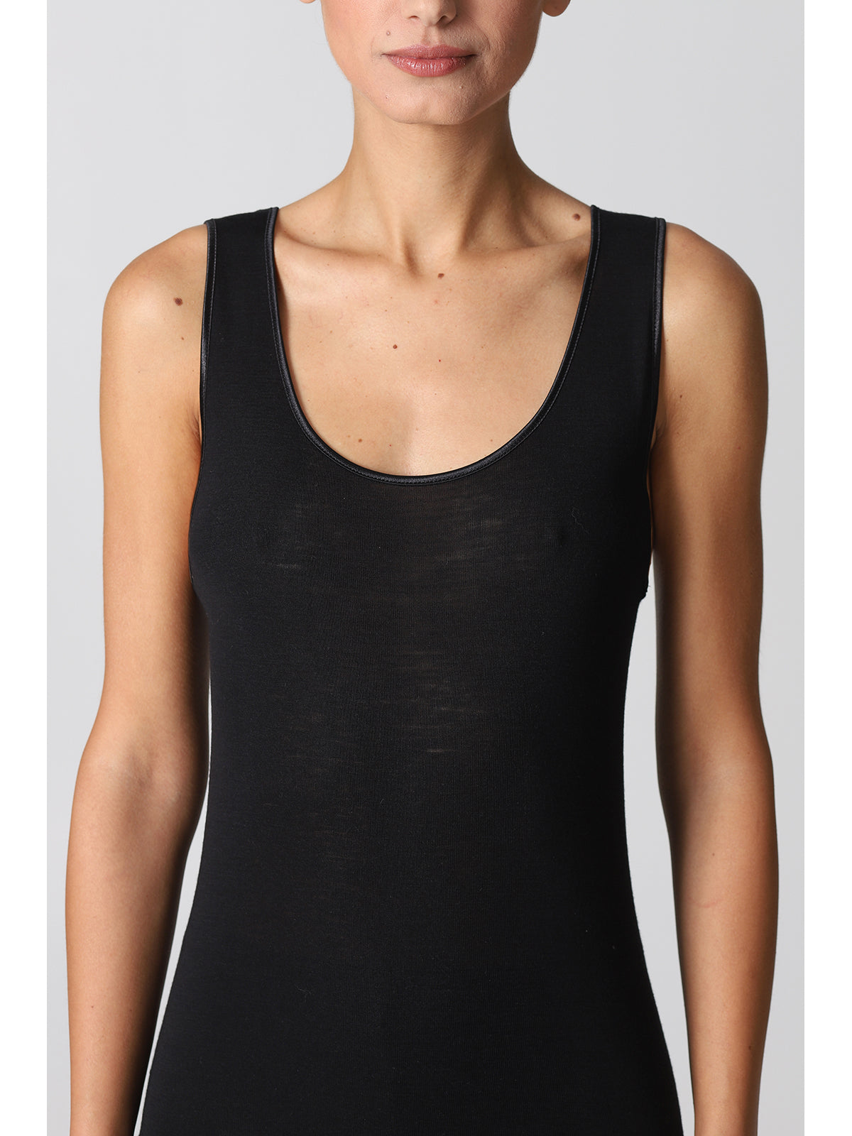 Canottiera Traforata Donna Sister Amy: Top Corto Con Incrocio Sul Retro, Stile Boho, Fasciatura, Rosso/Nero, Taglia Unica (Busto 65,8-83,8 Cm)