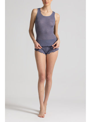 Canotta con bordi raso