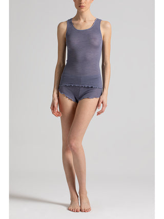 Canotta con bordi raso