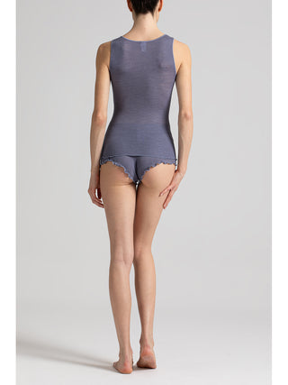 Canotta con bordi raso