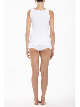 Canotta Con Delicato Pizzo Macrame