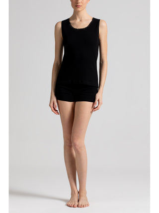 Calda canotta con pizzo basso