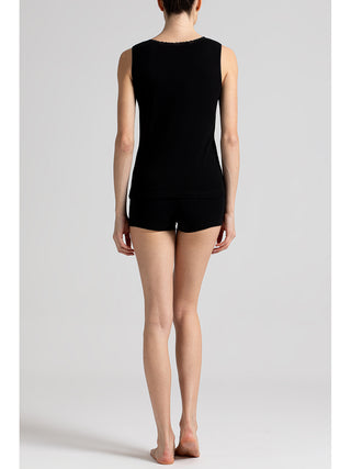 Calda canotta con pizzo basso