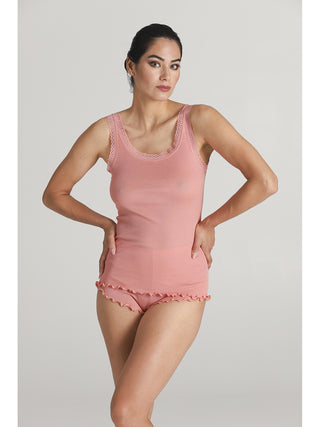 Canotta donna con spallina larga in prezioso filoscozia certificato®