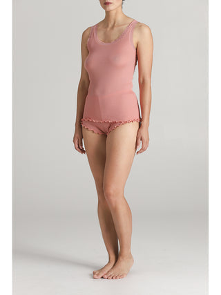 Canotta donna con spallina larga in prezioso filoscozia certificato®