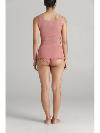 Canotta donna con spallina larga in prezioso filoscozia certificato®