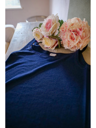 Canotta spallina sottile in pura lana vergine merino