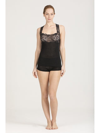 Canotta donna con pizzo importante