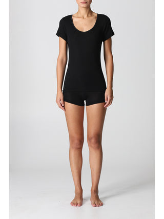 Maglietta mezza manica in lana e seta Alpina