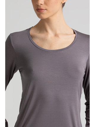 Maglietta manica lunga in morbido modal