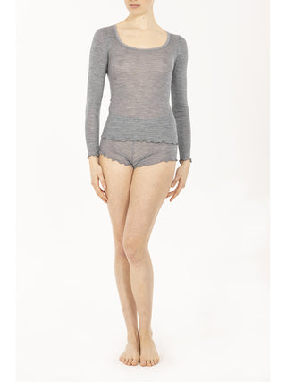 Maglietta in calda e pregiata lana e seta