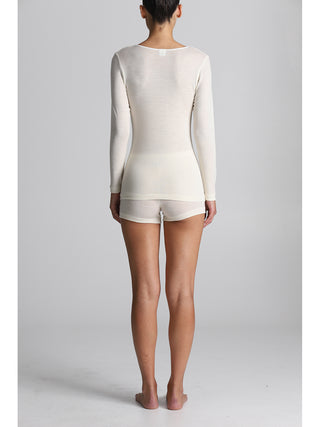 Maglietta manica lunga in lana e seta Alpina