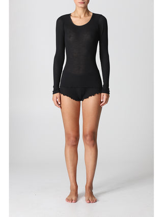 Maglietta manica lunga in lana e seta Alpina