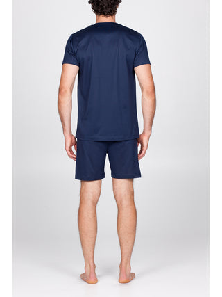 Pigiama Corto In Pregiato Jersey Di Cotone Mercerizzato