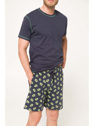 Pigiama corto girocollo in puro cotone pettinato Alpina