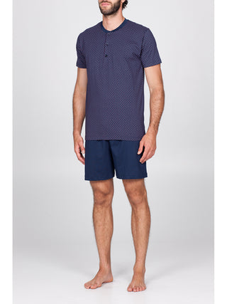 Pigiama corto serafino in fresco jersey Alpina