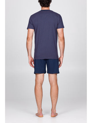 Pigiama corto serafino in fresco jersey Alpina