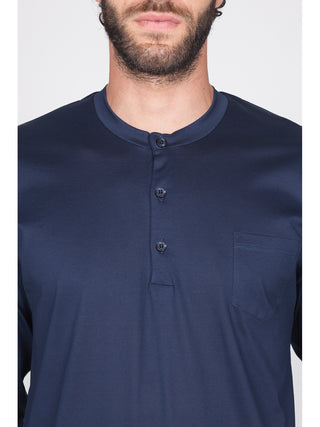 Pigiama Aperto In Pregiato Jersey Di Cotone Mercerizzato