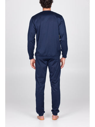 Pigiama Aperto In Pregiato Jersey Di Cotone Mercerizzato