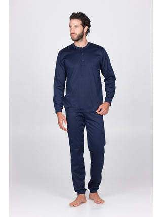 Pigiama Aperto In Pregiato Jersey Di Cotone Mercerizzato