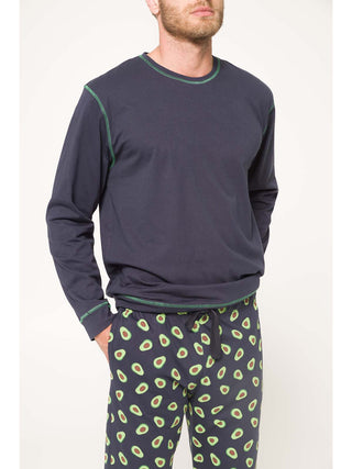 Pigiama girocollo tuta in puro cotone pettinato Alpina