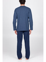 Pigiama Lungo Cardigan In Cotone Traspirante