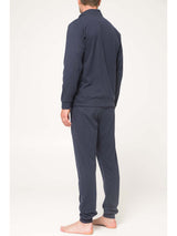 Tuta zip in jersey pesante di puro cotone